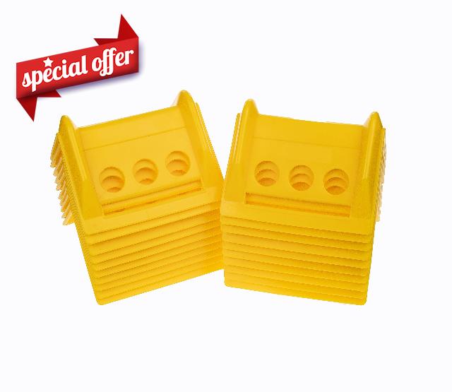 Dailydanny Flatbed Edge Protectors Heavy Duty Corner Tie Down Protectors Tie Down Corner Guard for Cargo Loads Shipping Yellow (20)