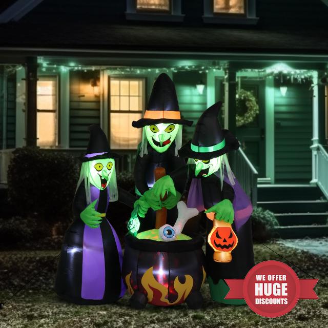 VINGLI 6FT High Halloween Inflatables Outdoor Decorations