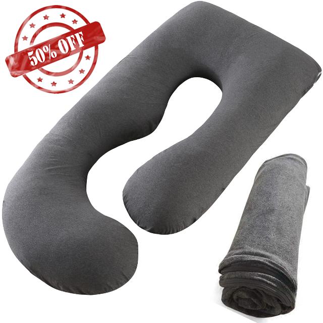 BATTOP Pregnancy Pillow Cover for U+J Shaped Body Pillow