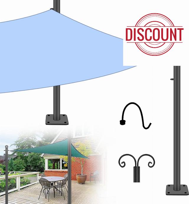 Sun Shade Sail Poles Can Be Used to Hang Shade Canvas