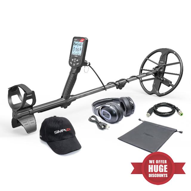 Nokta Simplex Ultra WHP Waterproof Metal Detector with Wireless Headphones and 11” Search Coil