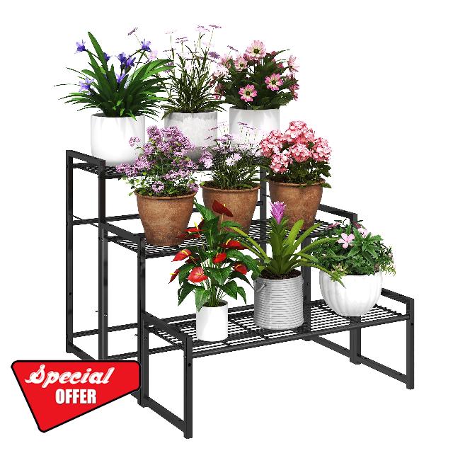 Simple Trending 3-Tier Metal Stair Plant Stand