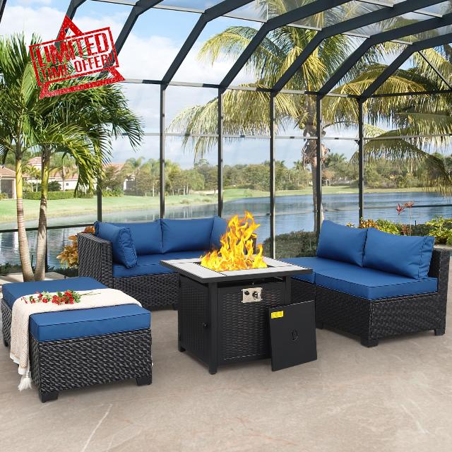 Lviden 7 Pieces Outdoor Patio Furniture Set