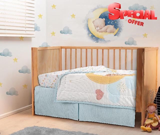 Bedward 100% Cotton (Excluding Quilt Filling) 3 Piece Baby