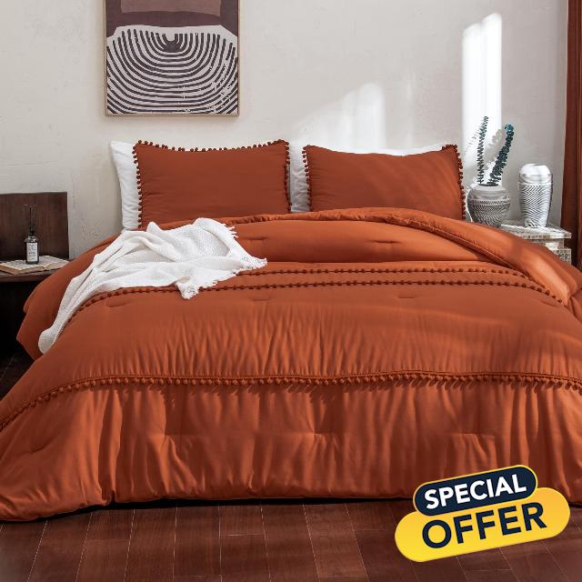 Andency Terracotta King Size Comforter Set