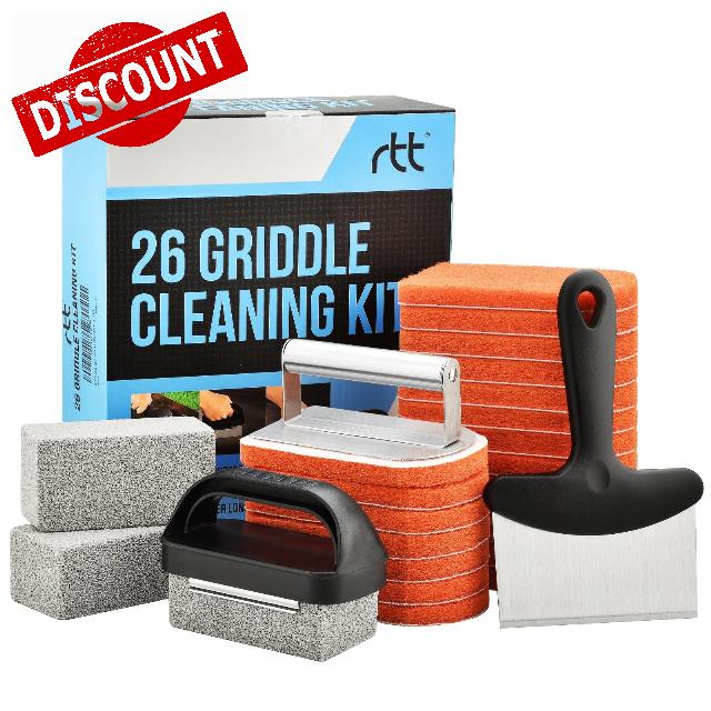 Cleaning Kit for Blackstone Griddle 26 Pieces - Heavy Duty Griddle Cleaner Kit with Grill Stone