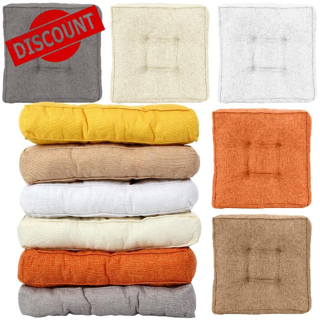 Qunclay 6 Count Floor Pillows Outdoor Sitting Solid Square Soft Meditation Pillow Thick Tufted Floor Cushions Sofa Couch Cushions Pads for Chair Balcony Seating
