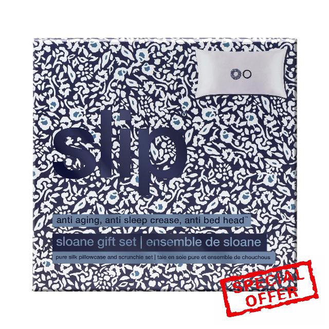 Slip Silk Queen Gift Set - Sloane - The Slipsilk Difference Highest Grade 22 Momme Mulberry Silk - 1x Queen Silk Pillowcase