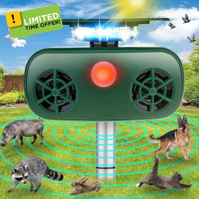 Ultrasonic Solar Powered Animal Repeller