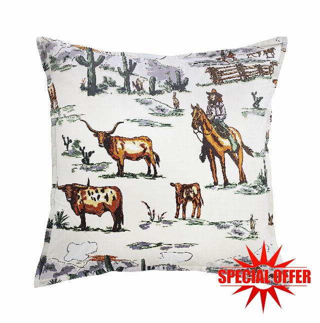 Paseo Road by HiEnd Accents | Western Bedding Ranch Life Euro Pillow Sham
