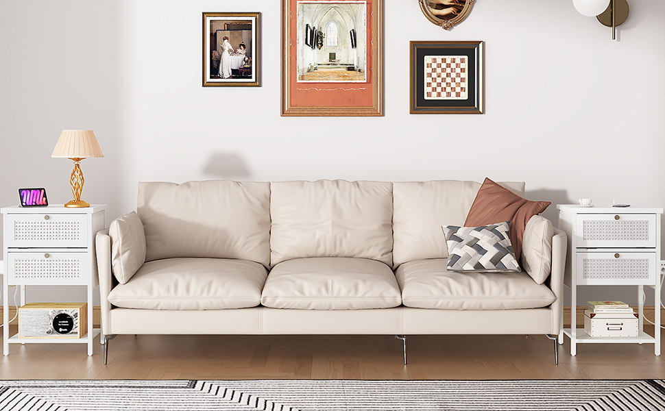 white end table for living room