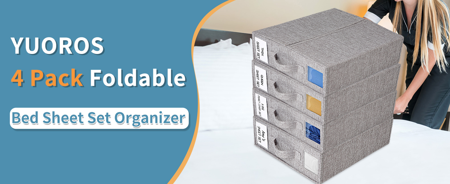 bed sheet organizers and storage