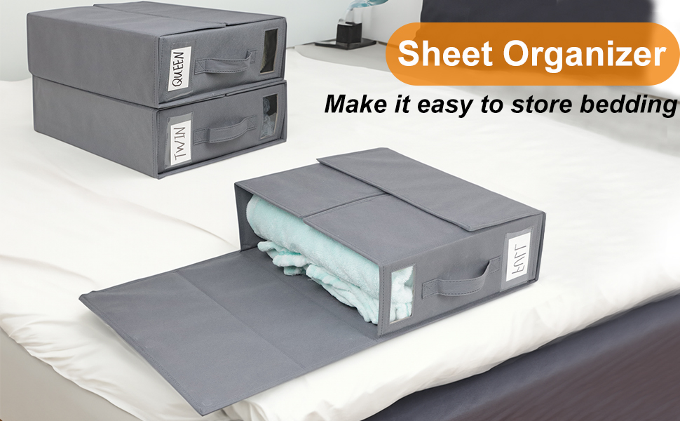 bed sheet organizer