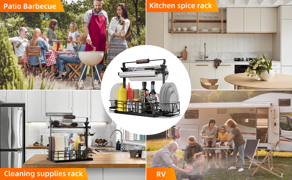 Picnic accessory with paper towel holder