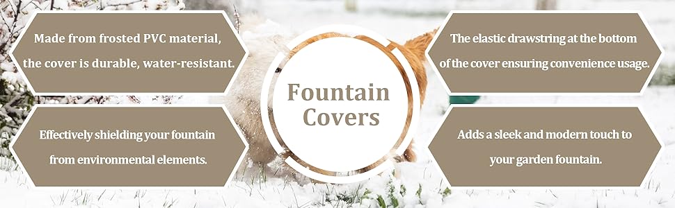 Fountain covers for winter waterproof