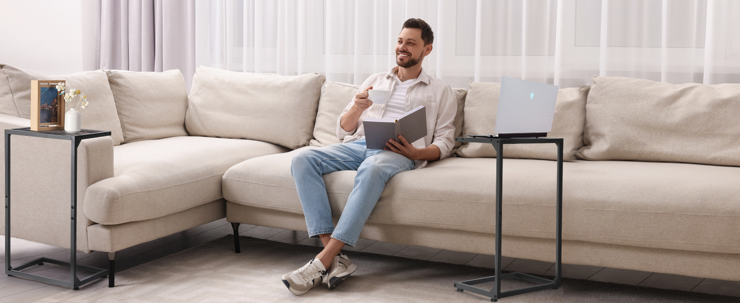 C Shaped End Table