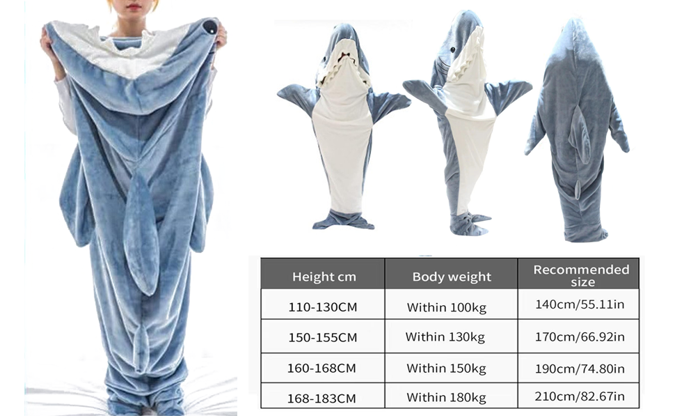 Shark Blanket Hoodie for Adults