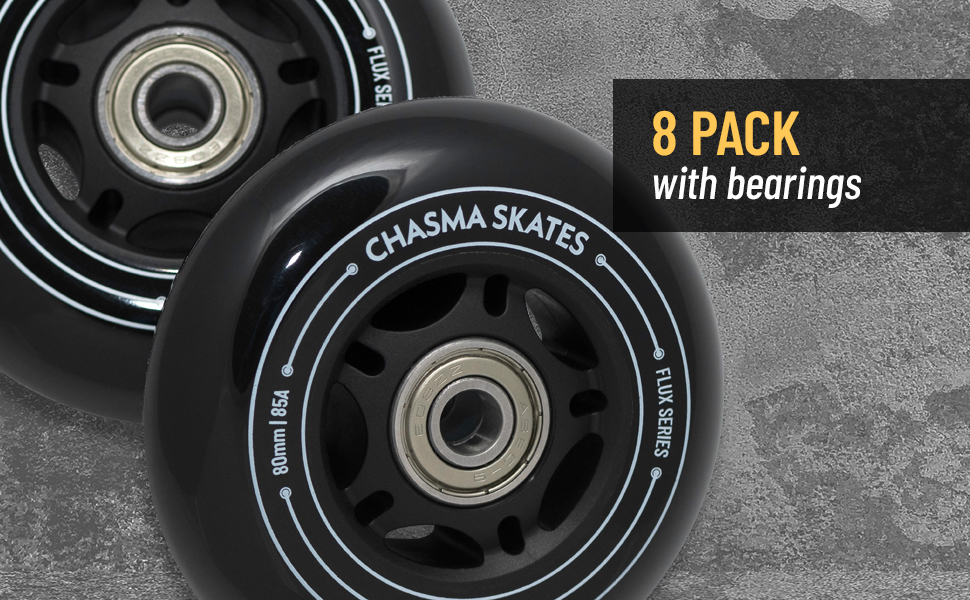 Chasma Skates 8 Pack with Bearings
