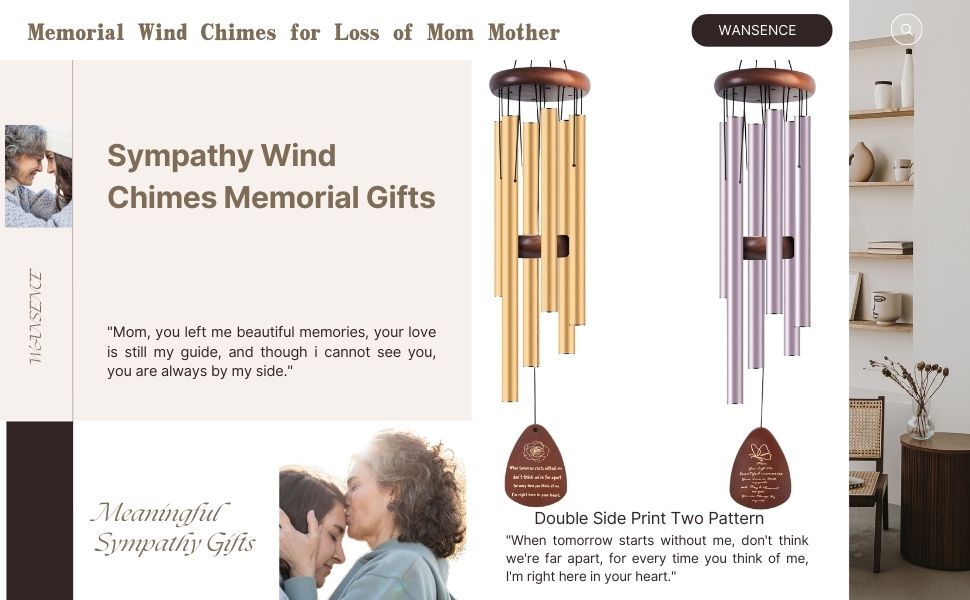 Memorial Wind Chimes for Loss of Mom