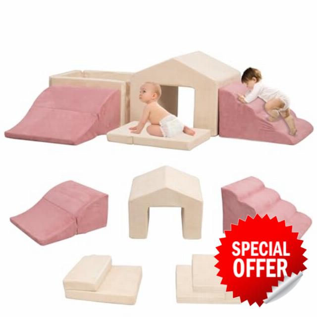 MOOZHEALTH Soft Play Climb and Crawl Activity Playset