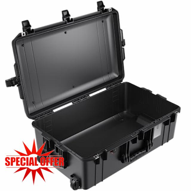 Pelican Air 1595 Case no Foam (Empty Case) - Black