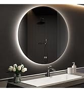 APRILSOUL 60x28 Inch LED Backlit Bathroom Mirror, Wall-Mounted Vanity Mirrors with 3 Color Lights...