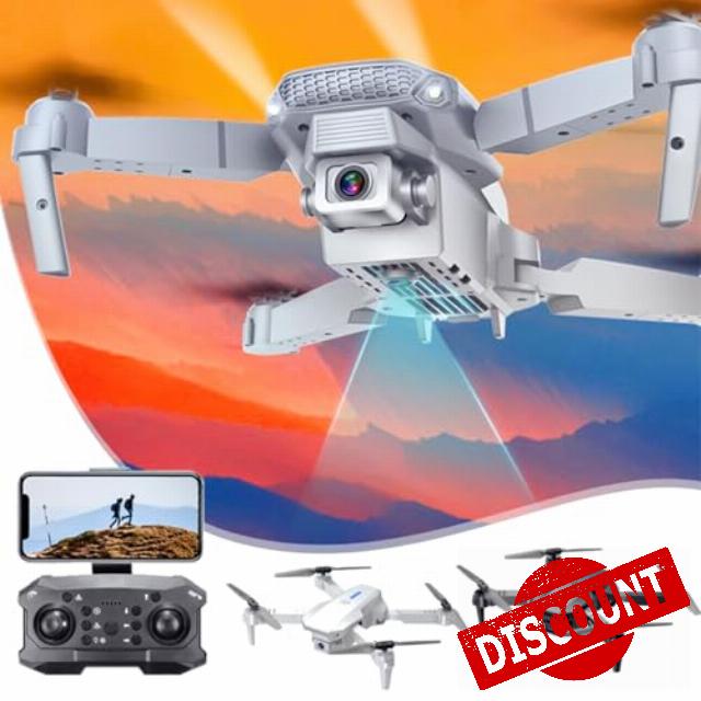 Folding Drone With Dual 1080p Hd Fpv Camera Aerial Rc Quadcopter Altitude Hold Headless Mode Start Speed Adjustment Remote Control UAV Toys Gifts For Boys Girls (Gray)