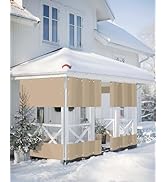 FoundGo 7'H x 10'W Vinyl Curtains for Patio 19oz, Outdoor Clear Vinyl Patio Enclosure,Heavy Duty ...