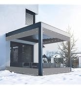 FoundGo 7Hx8W Vinyl Curtains for Patio,19oz Outdoor Clear Vinyl Patio Enclosure,Heavy Duty Clear ...