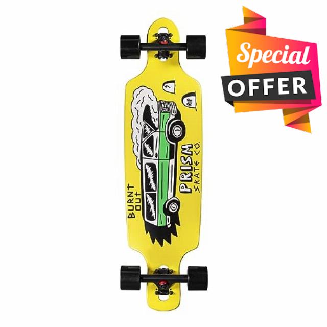Prism Skateboards Drop-Through & Pintail Cruiser Longboard - (Multiple Graphics) | for Beginners