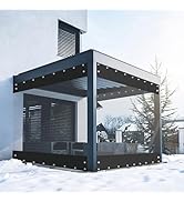 FoundGo 8'Hx8'W Vinyl Curtains for Patio,19oz Outdoor Clear Vinyl Patio Enclosure,Heavy Duty Clea...