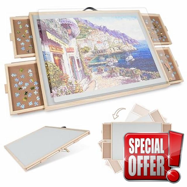 ALL4JIG 2-in-1 Tilting & Rotating Puzzle Board for Adults Gifts