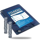 FoundGo Canvas Tarp 10'*12' Heavy Duty Waterproof Tarps with Grommets, UV Resistant, 22 Mil Tarpa...