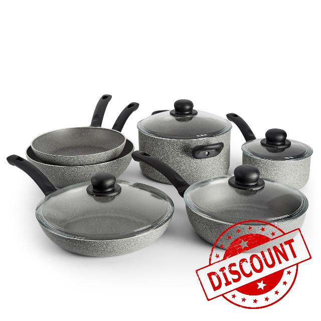 BALLARINI Asti by HENCKELS 10-pc Aluminum Nonstick Cookware Set