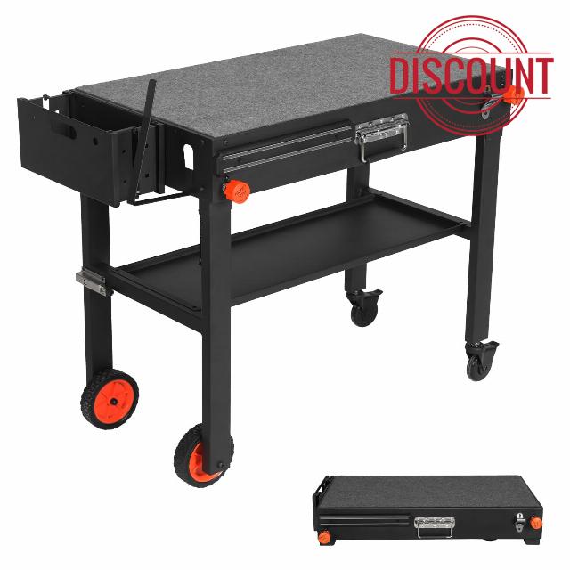 Outdoor Portable Grill Table Stand - Folding Prep Stand for 17" or 22" Blackstone Griddle