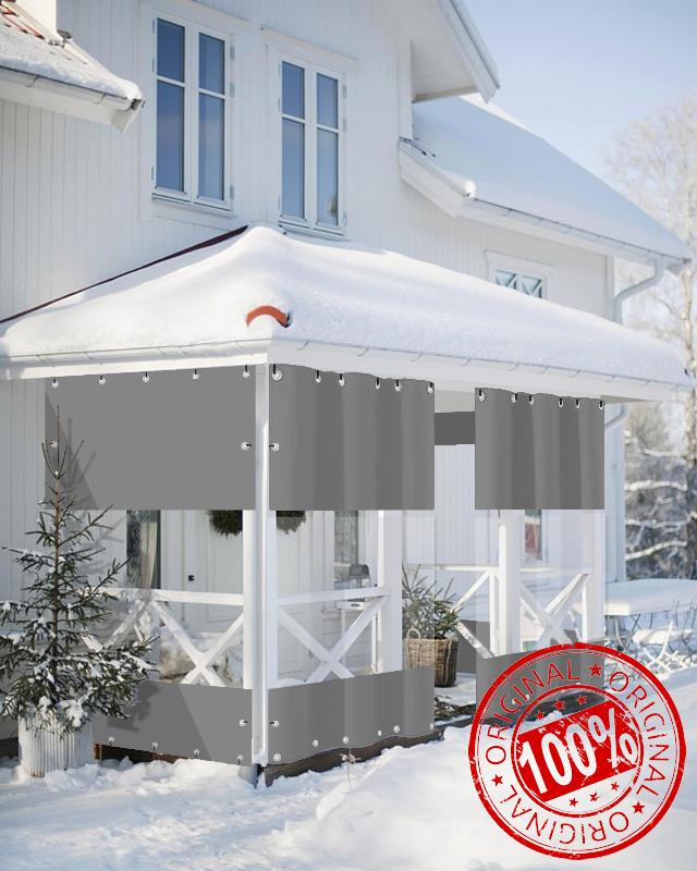 FoundGo 10'Hx10'W Vinyl Curtains for Patio
