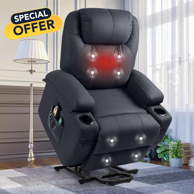 YESHOMY Power Lift Recliner Chair with Massage and Heat