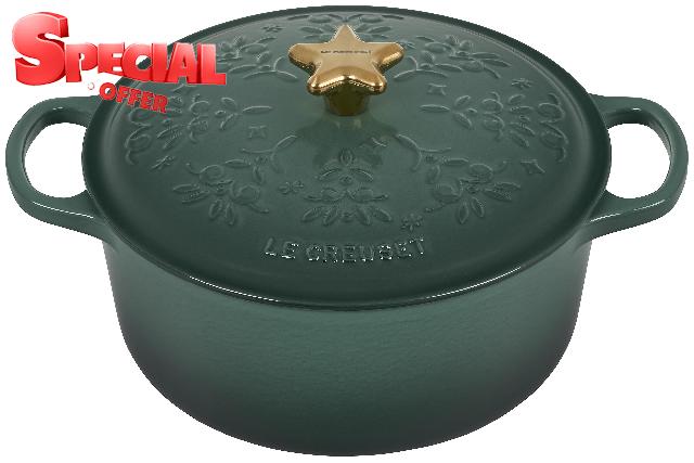 Le Creuset Noël Collection Enameled Cast Iron Holiday Tree Round Dutch Oven