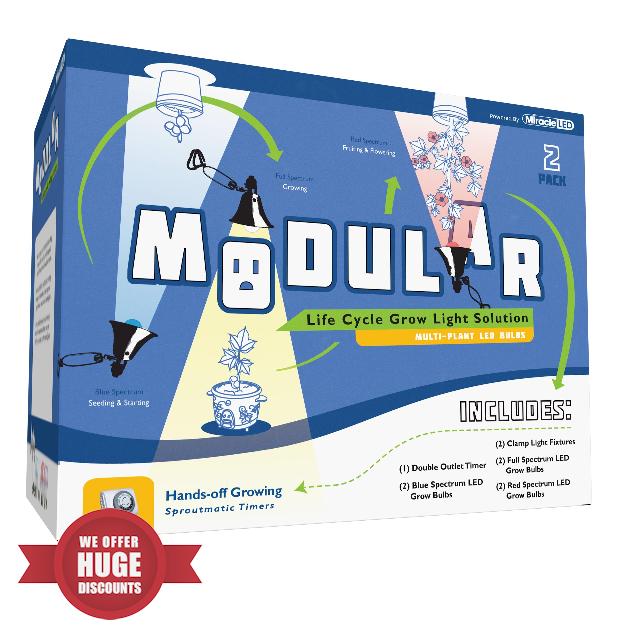 Miracle LED Modular Grow Solutions 3-Step Life Cycle Indoor Grow Light Kit - 1 Ea. Blue