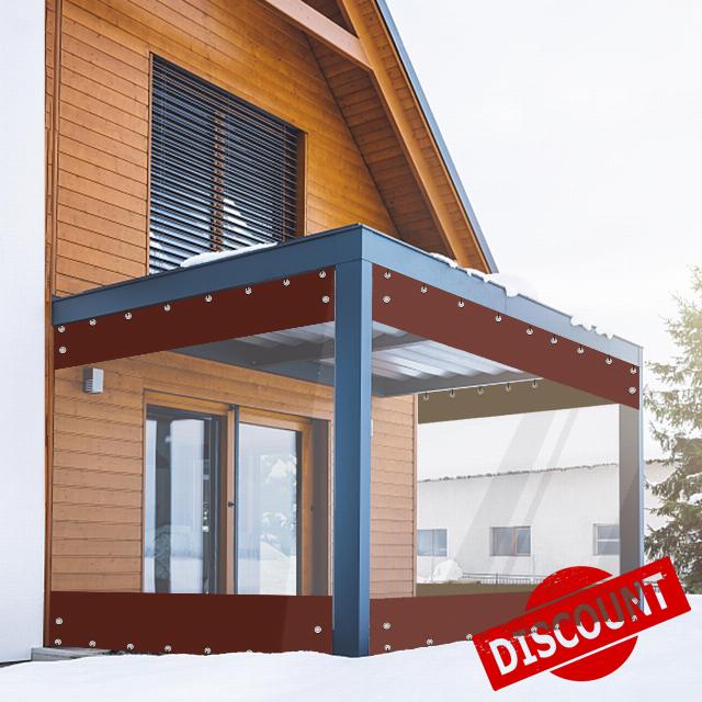 FoundGo 8'Hx10'W Vinyl Curtains for Patio