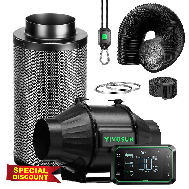 VIVOSUN Smart Air Filtration PRO T4 Kit 4"