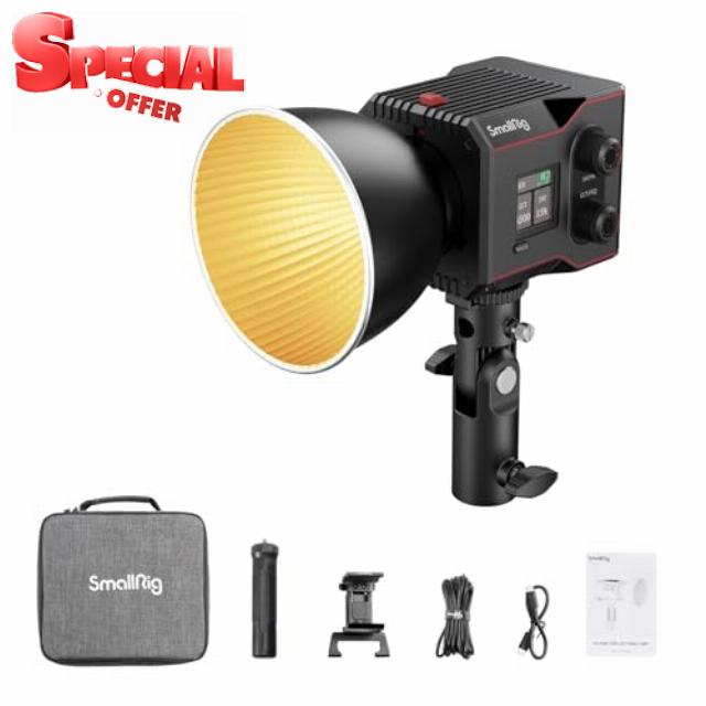 SmallRig RC 60B COB Video Light with Built-in 3400mAh Battery & Type-C PD Fast Charging