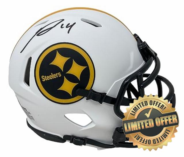 George Pickens Signed Pittsburgh Lunar Eclipse Mini Speed Helmet JSA