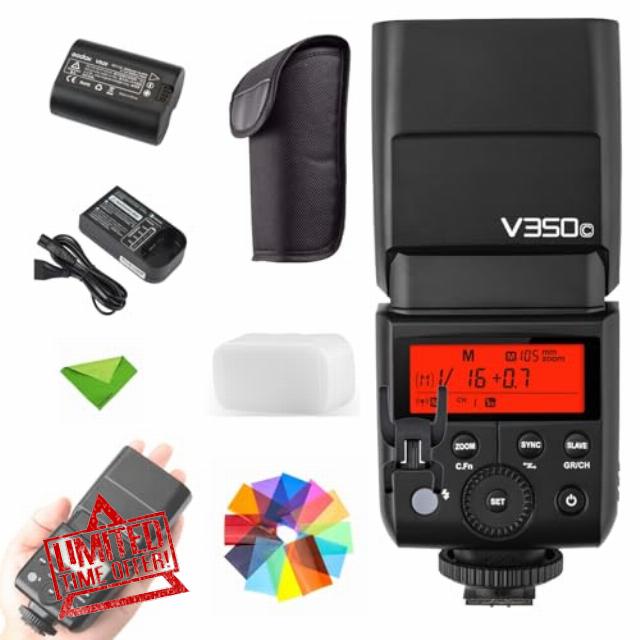 Godox V350C Flash for Canon 1/8000s HSS 2.4G GN36 500 Full Power Flashs 0.1s-1.7s Recycle Time TTL Speedlight for Canon 6D 80D 77D 70D 60D 50D 40D 30D 800D 750D/760D 700D 650D 600D 550D 500D(V350-C)