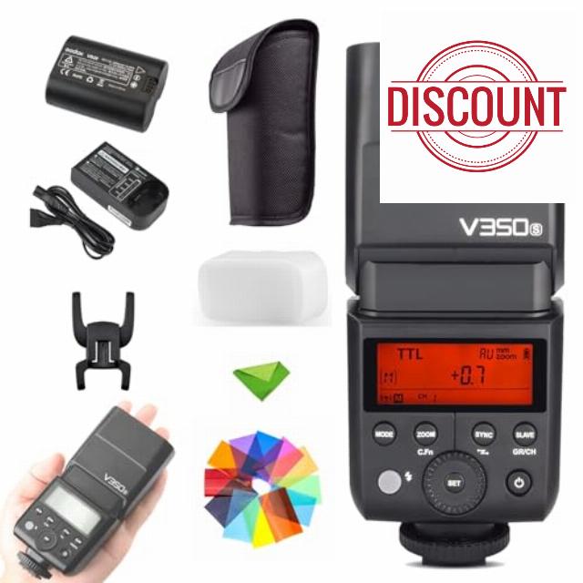 Godox V350S TTL Flash for Sony 2.4G GN36 1/8000s HSS 500 Full Power 0.1s-1.7s Recycle w/2000mAH Rechargeable Battery Speedlite for Sony A7RIII A7RII A7R A58 A99 ILCE6000L A77II RX10 A9 etc (V350-S)