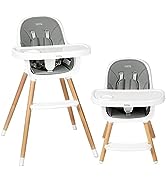 Kinder King 8 in 1 Baby High Chair, Coverts to Dining Booster Seat/Kids Table & Chair Set/Toddler...