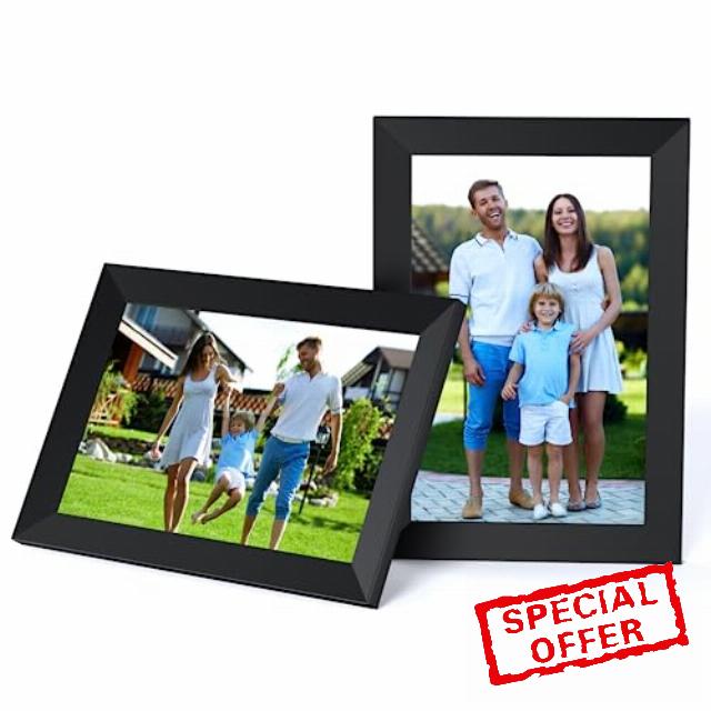 Apofial 2 Pack Digital Picture Frame 10.1 Inch WiFi Digital Photo Frame 1280 * 800 HD IPS Touch Screen Smart Cloud Photo Frame