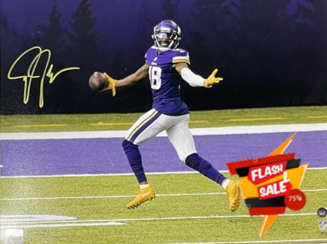 Justin Jefferson Autographed Minnesota Vikings 16x20 Photo Beckett