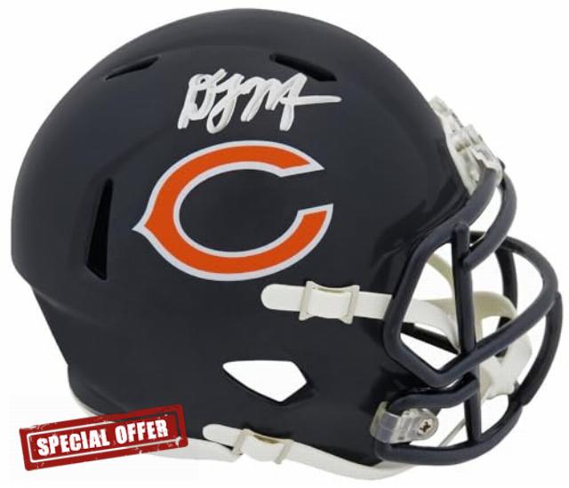 D.J. (DJ) Moore Signed Bears Riddell Speed Mini Helmet - (JSA)