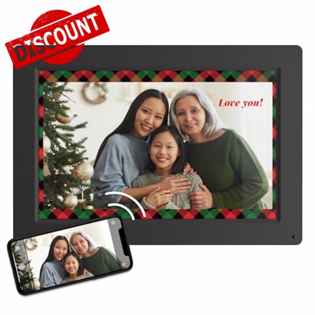 Simply Smart Home PhotoShare 10" Smart Digital Picture Frame in Jet Black